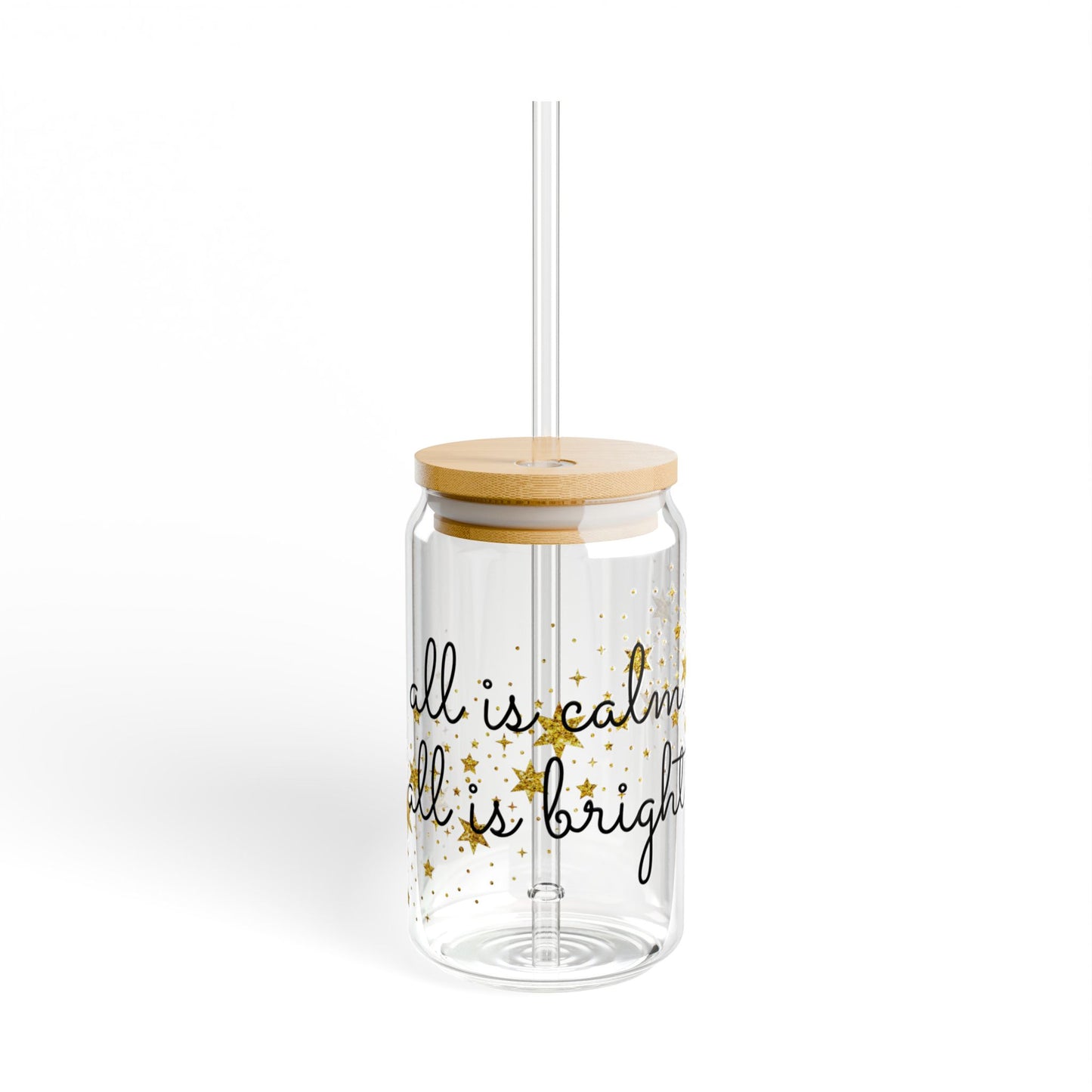 All is Calm All is Bright Sipper Glass, 16oz