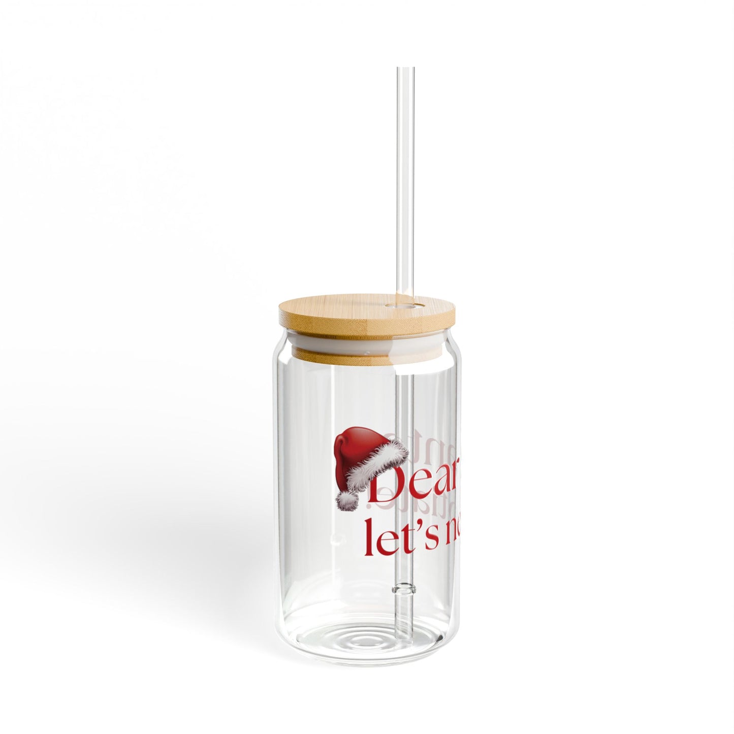 Dear Santa, Let's Negotiate Sipper Glass, 16oz