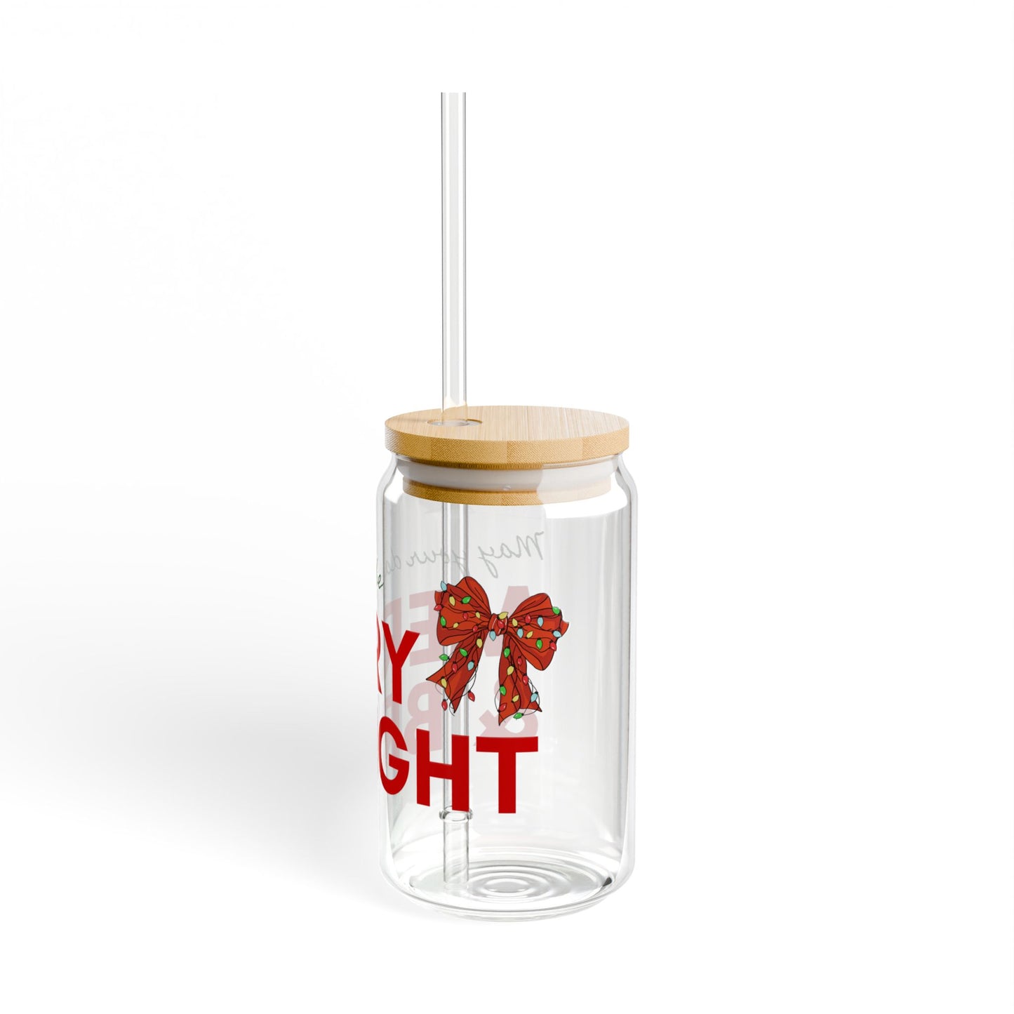 Merry and Bright Sipper Glass, 16oz
