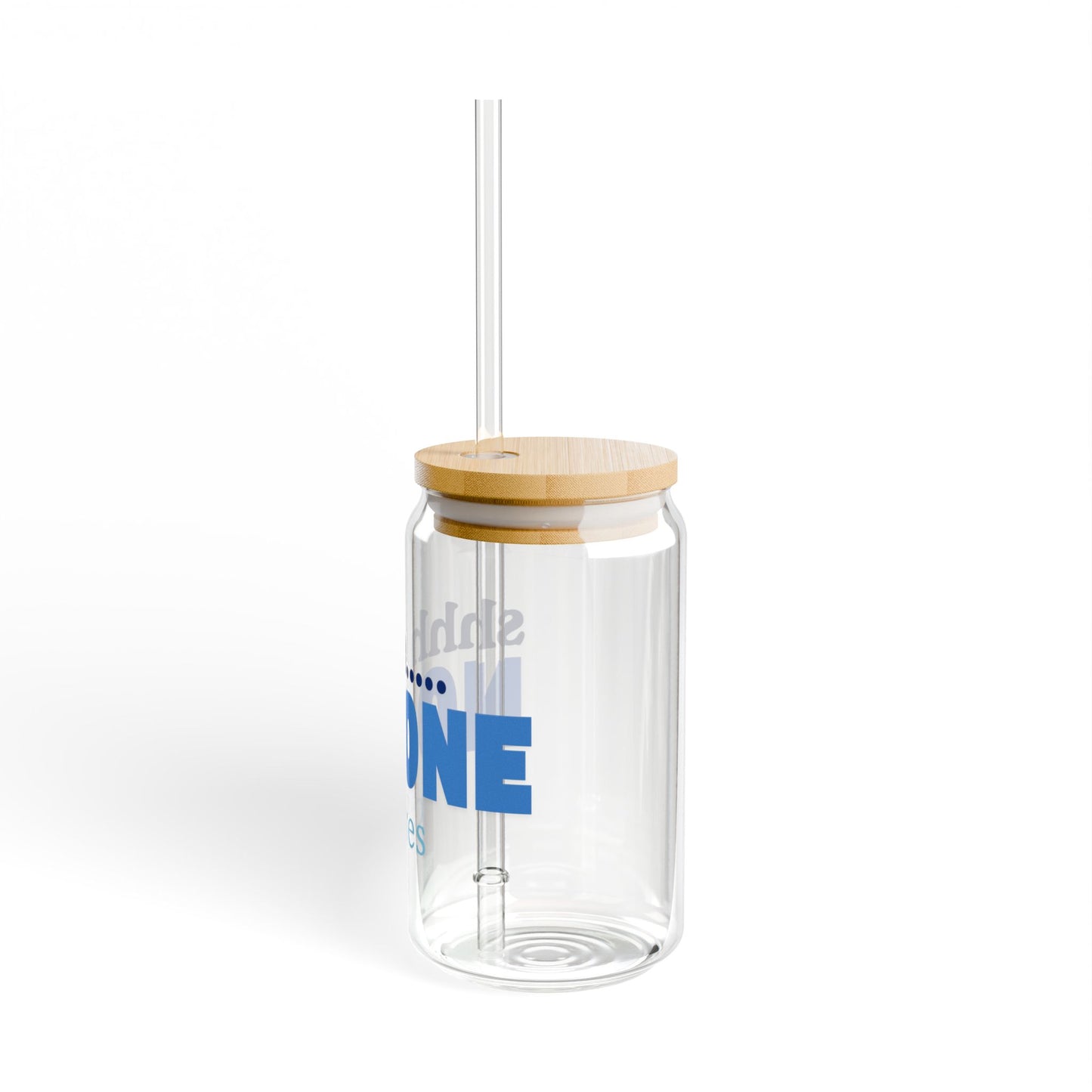 Shhh No One Cares Sipper Glass, 16oz