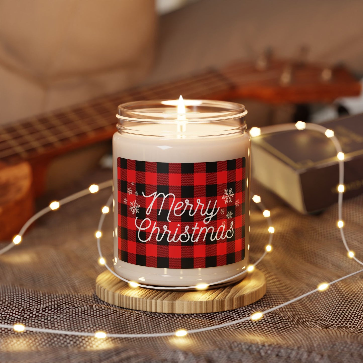 Merry Christmas Plaid - Scented Soy Candle, 9oz
