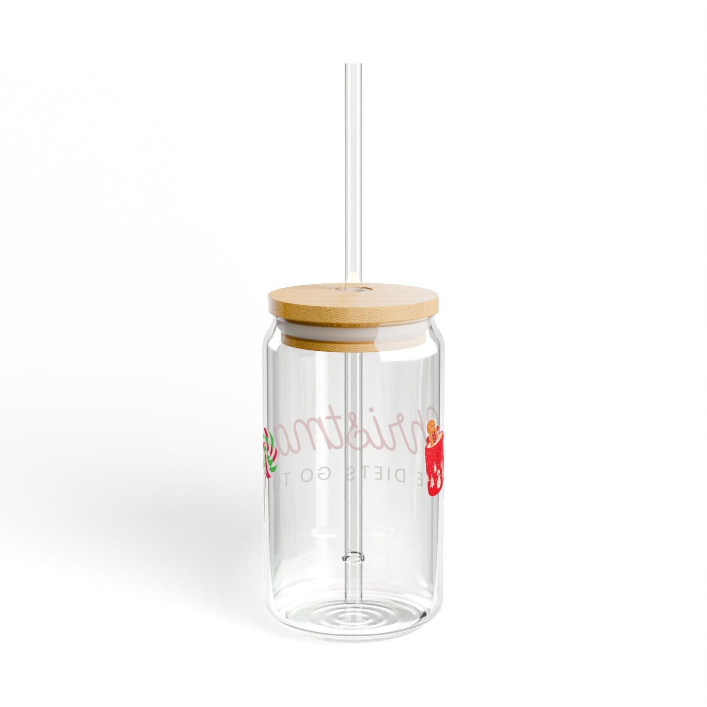Christmas-Where diets go to die Sipper Glass, 16oz