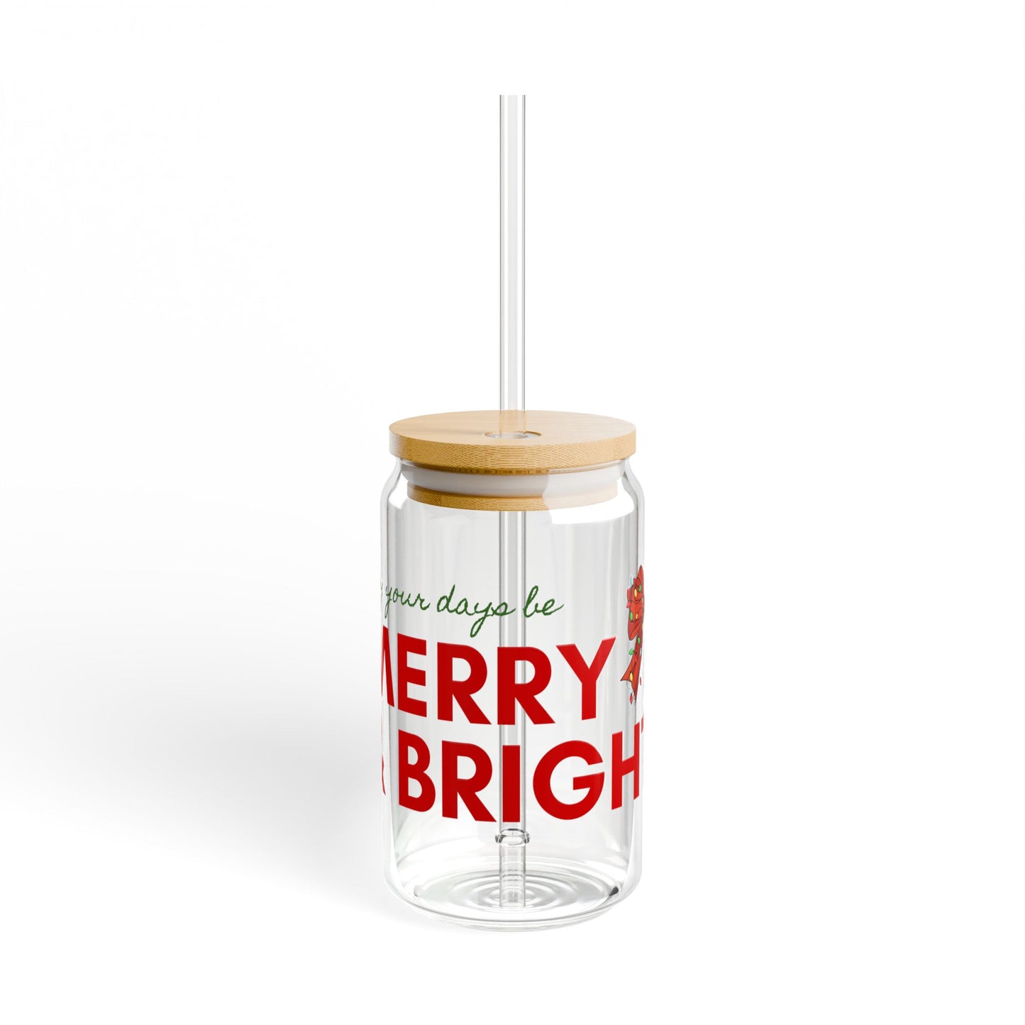 Merry and Bright Sipper Glass, 16oz