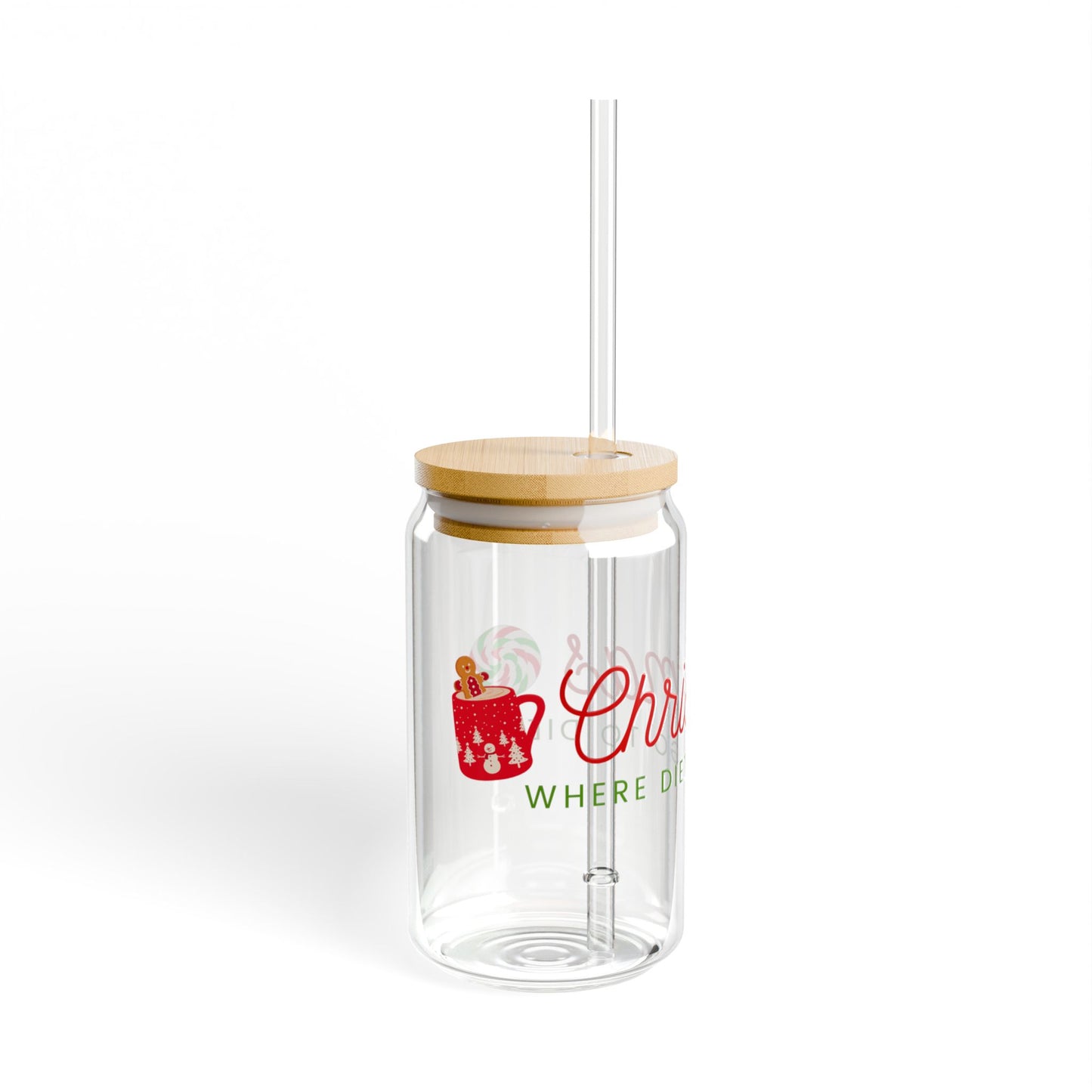 Christmas-Where diets go to die Sipper Glass, 16oz
