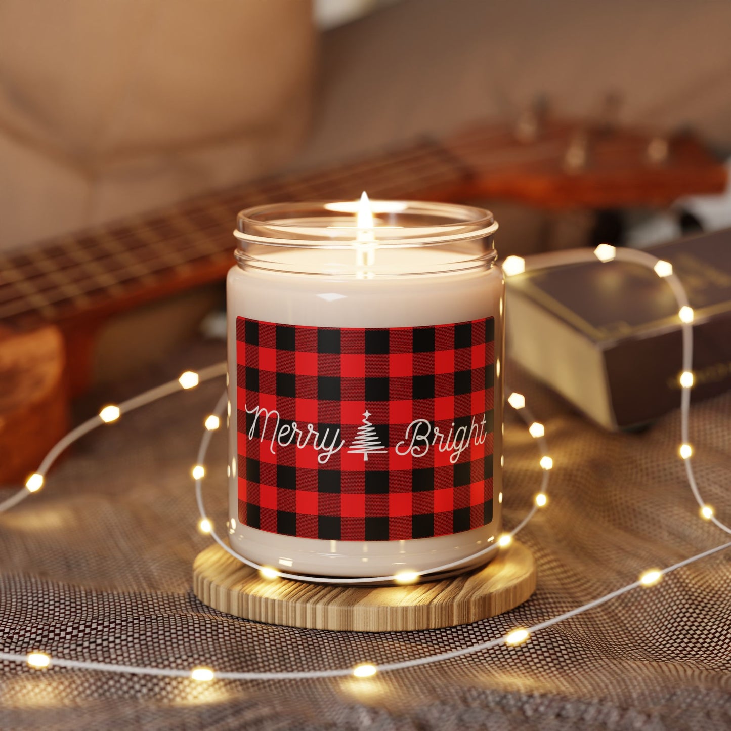 Merry and Bright Plaid - Scented Soy Candle, 9oz