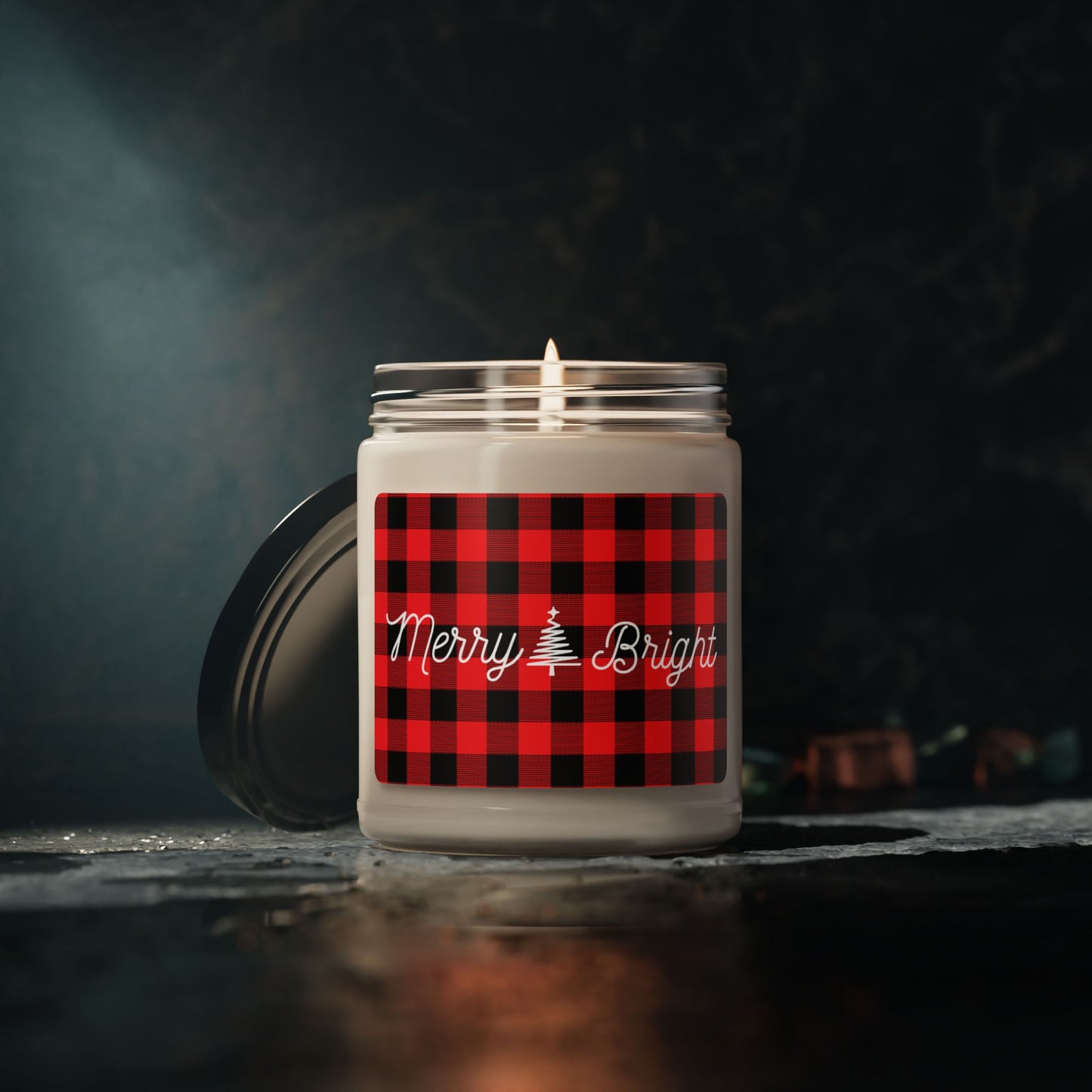 Merry and Bright Plaid - Scented Soy Candle, 9oz