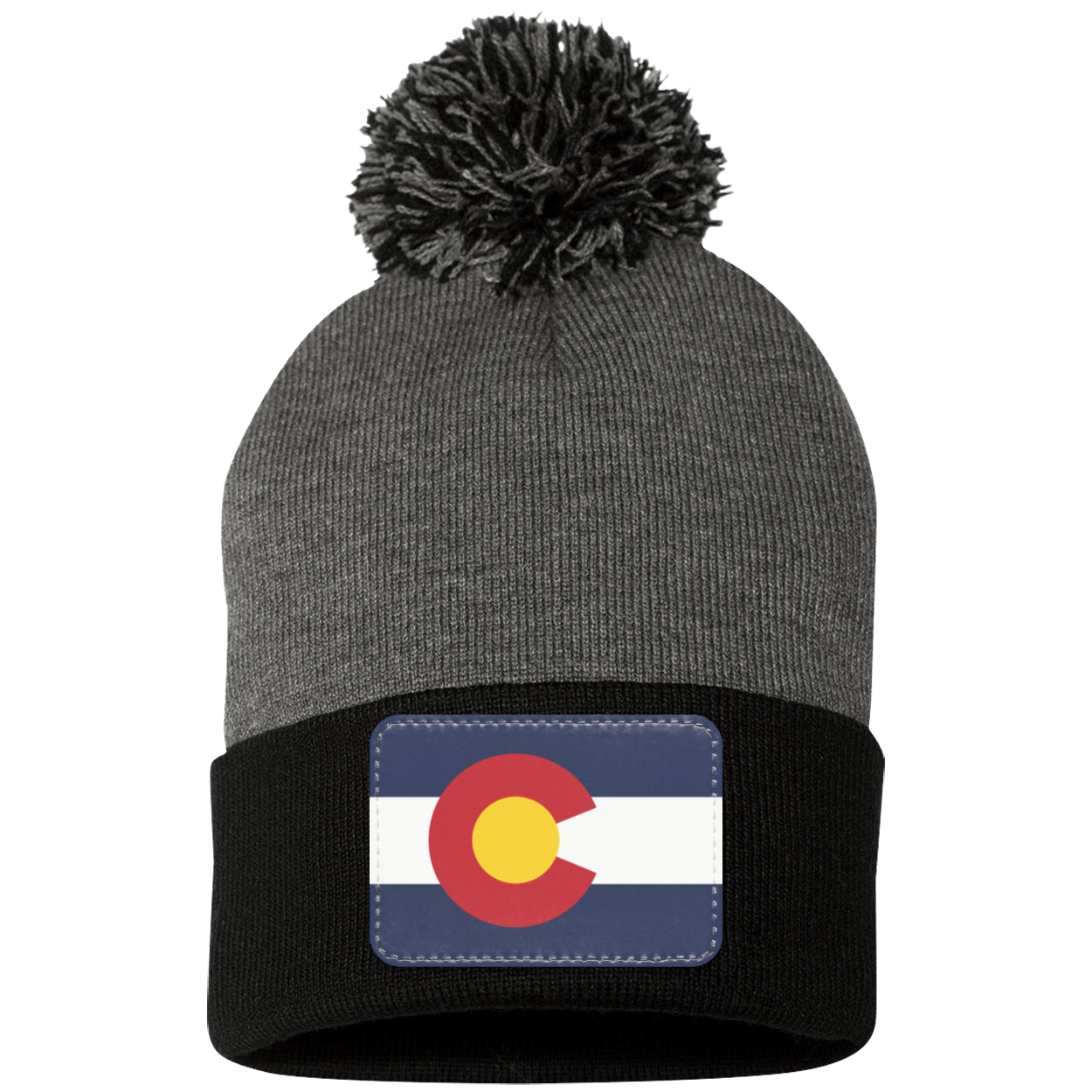 Colorado Flag Pom Pom Knit Cap