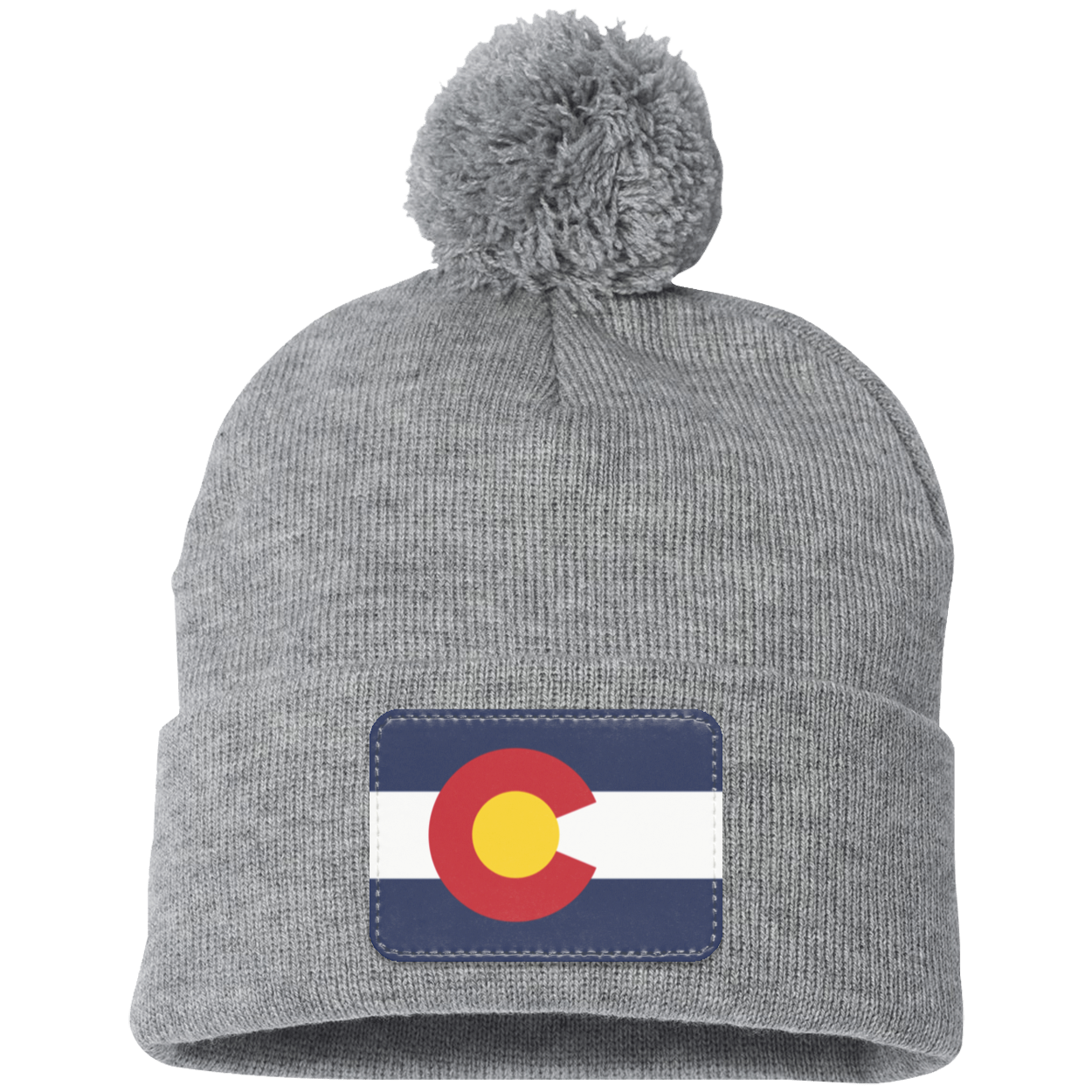 Colorado Flag Pom Pom Knit Cap