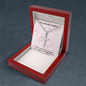 Beautiful Cross Necklace - To my daughter - Philippians 4:13 message