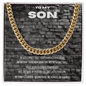 Stunning Men's Chain - To my son Basketball message