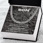 Stunning Men's Chain - To my son Football message