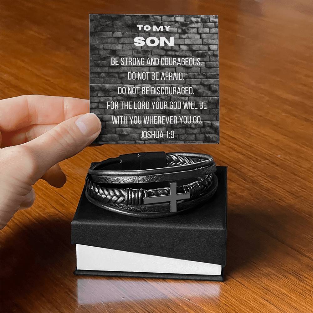 To My Son - Cross Bracelet