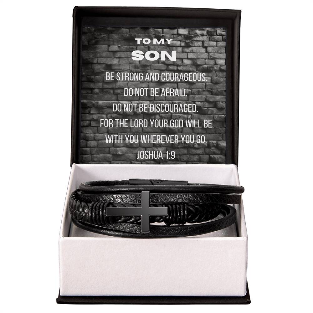 To My Son - Cross Bracelet
