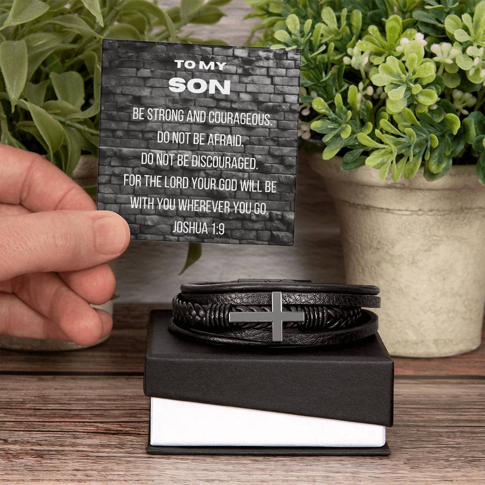 To My Son - Cross Bracelet