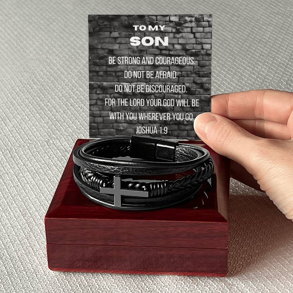 To My Son - Cross Bracelet