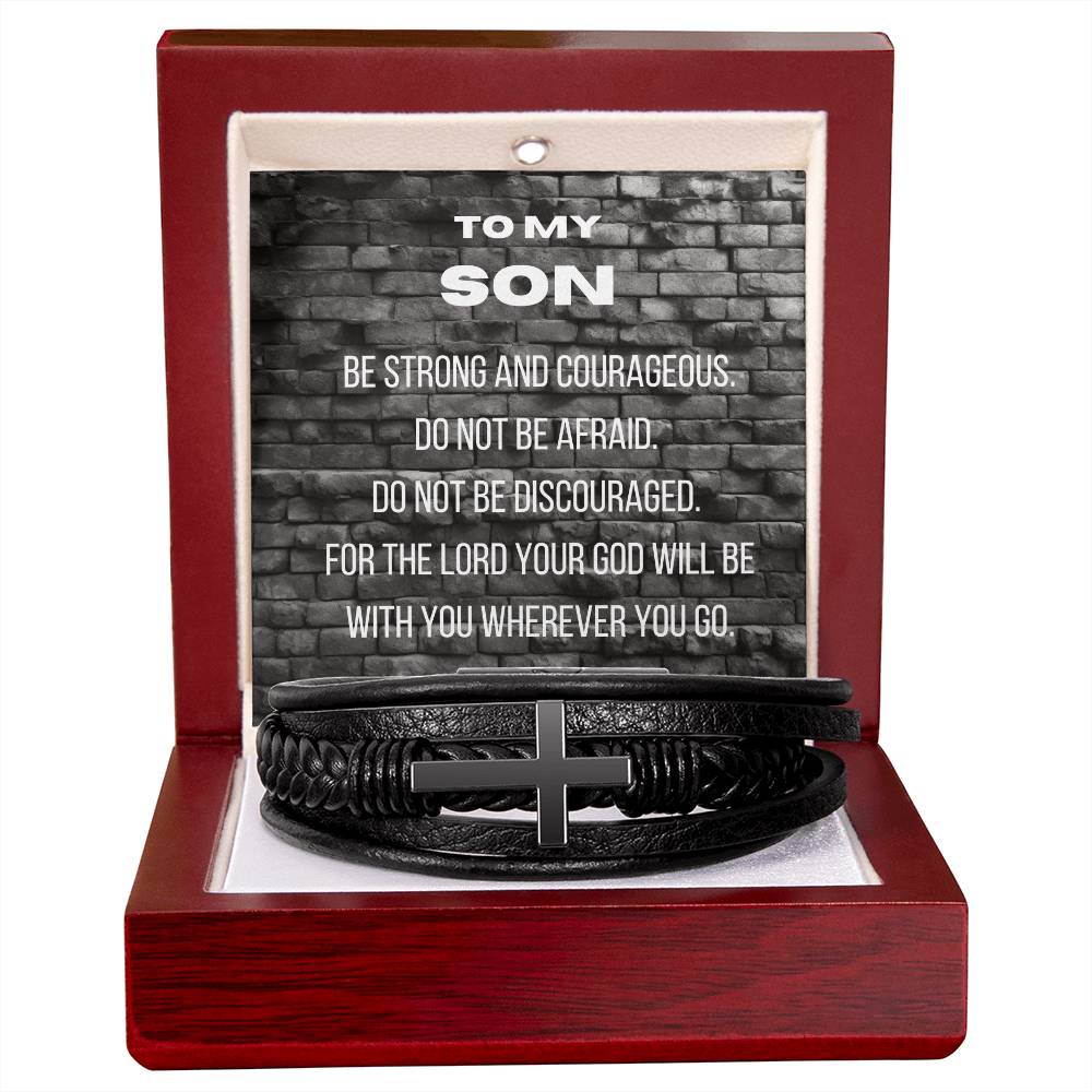 To My Son - Cross Bracelet