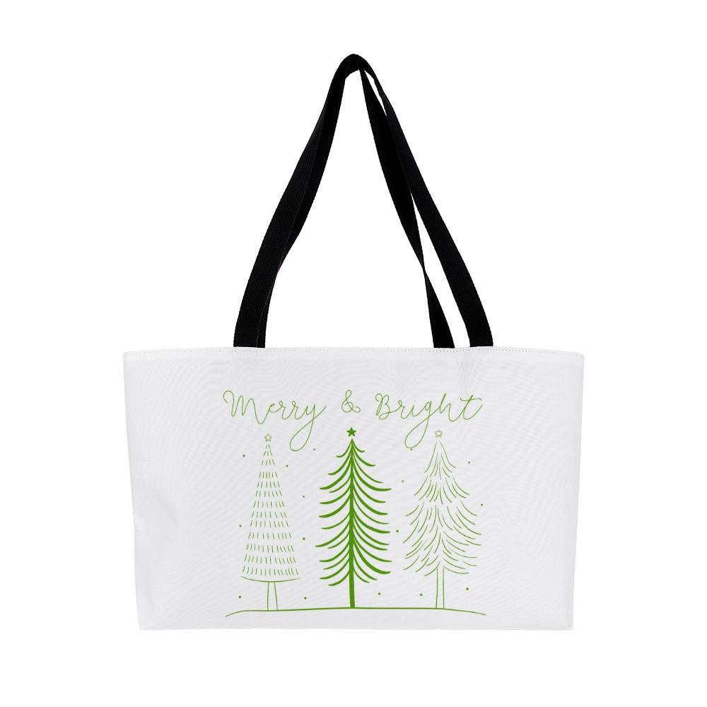 Merry and Bright (green) Weekender Tote