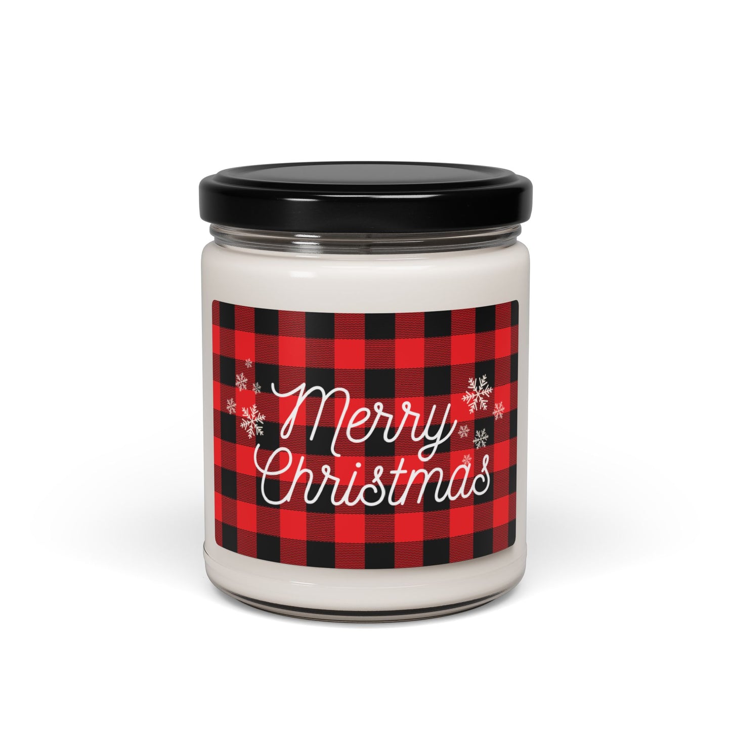 Merry Christmas Plaid - Scented Soy Candle, 9oz
