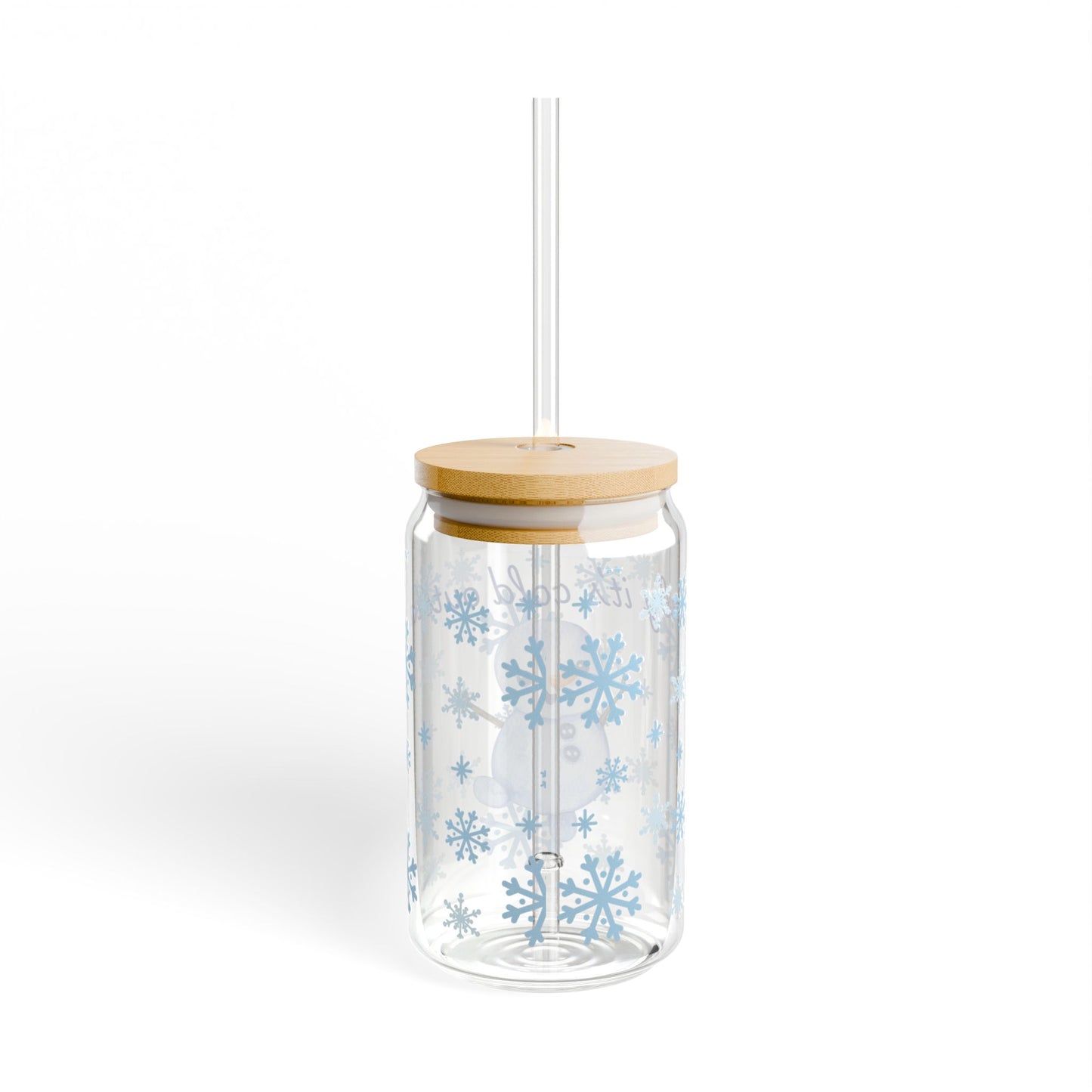 Baby it's Cold outside Snowman Sipper Glass, 16oz