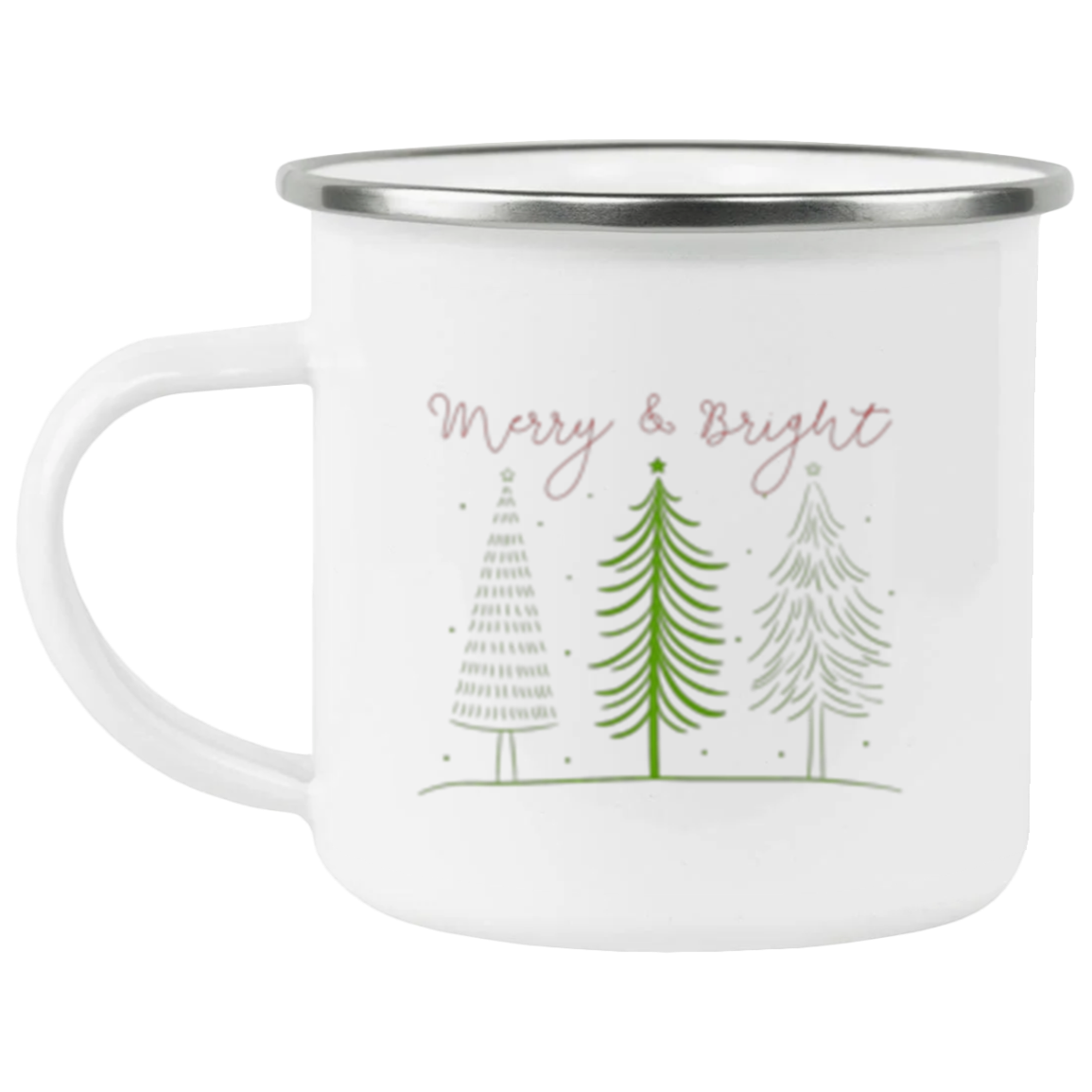 Merry & Bright Enamel Camping Mug