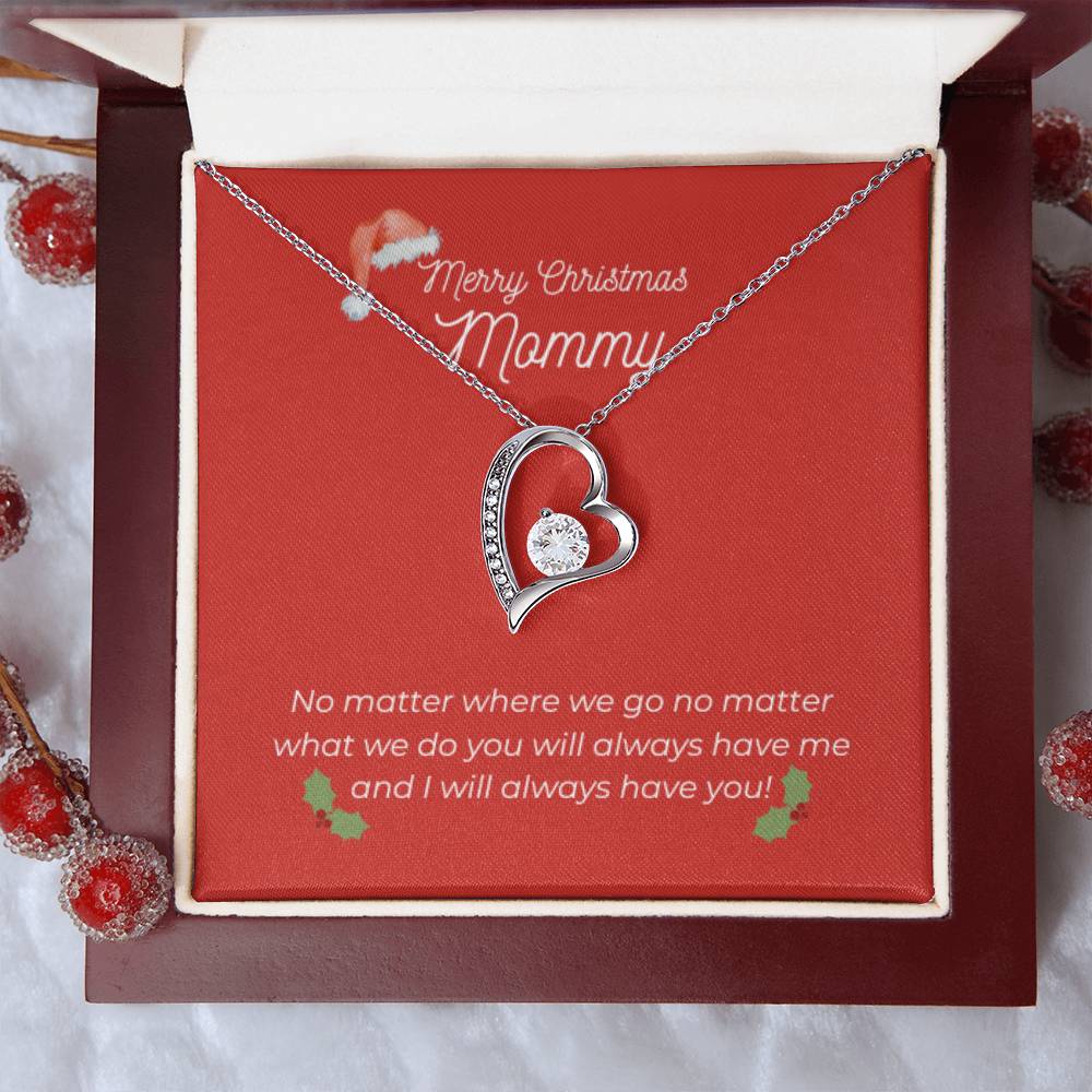 Merry Christmas Mommy - Heart Necklace