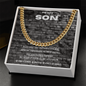 Stunning Men's Chain - To my son Baseball message