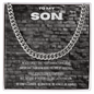 Stunning Men's Chain - To my son Baseball message