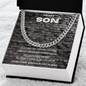 Stunning Men's Chain - To my son Baseball message