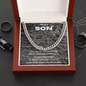 Stunning Men's Chain - To my son Baseball message