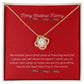 Merry Christmas Mommy - Love Knot Necklace