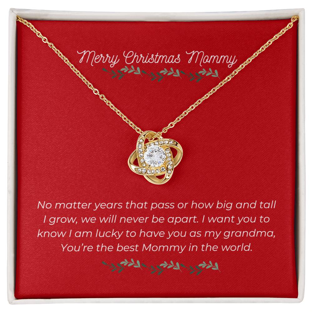 Merry Christmas Mommy - Love Knot Necklace