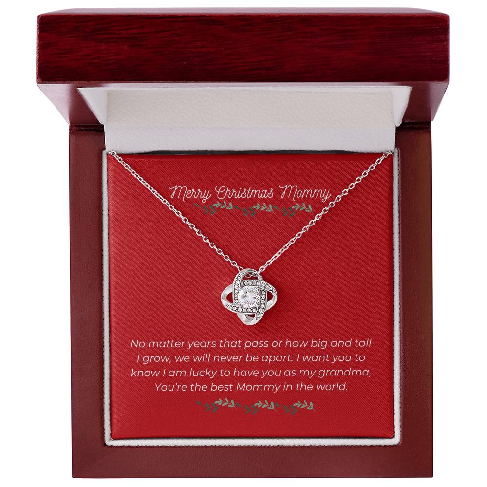 Merry Christmas Mommy - Love Knot Necklace