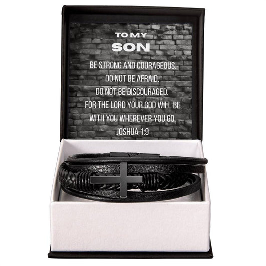 To My Son - Cross Bracelet