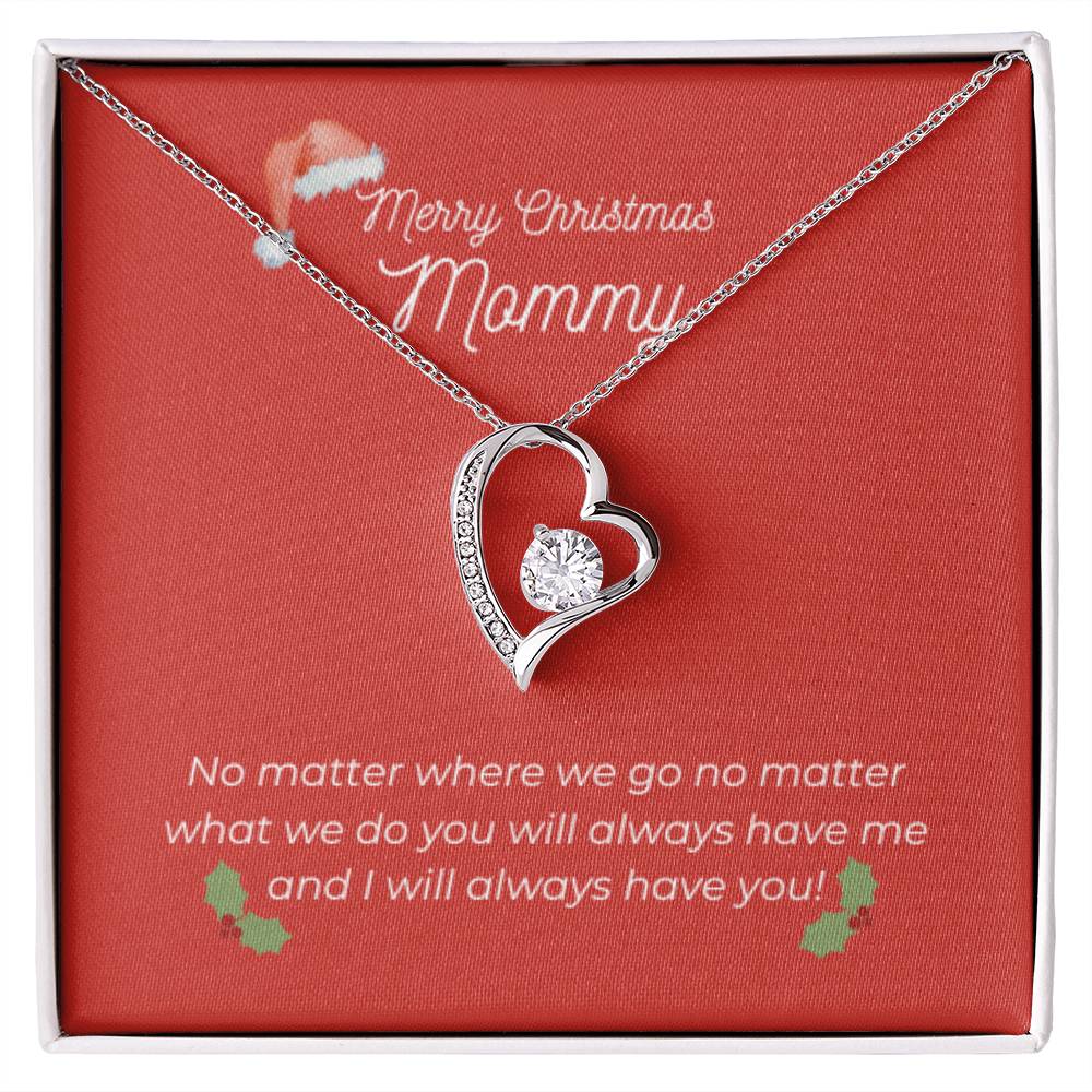 Merry Christmas Mommy - Heart Necklace