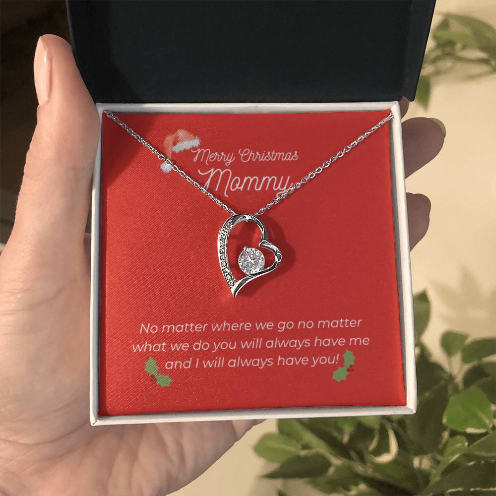 Merry Christmas Mommy - Heart Necklace