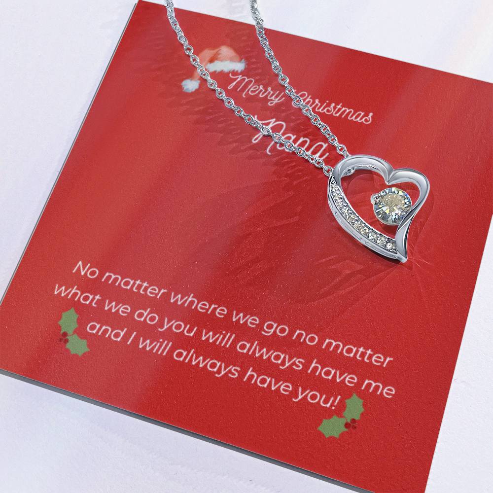 Merry Christmas Nana - Heart Necklace