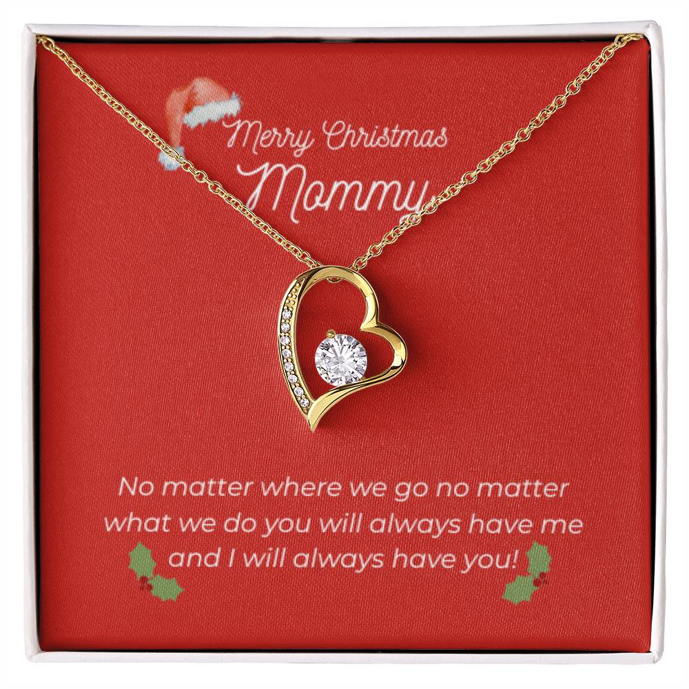 Merry Christmas Mommy - Heart Necklace